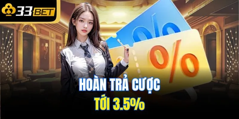Hoàn trả cược tới 3.5%